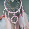 Färgglada Handgjorda Dream Catcher Feathers Bil Hemvägg Hängande Dekoration Prydnad Present Gift Vind Chime Craft Decor Supplies Gratis frakt