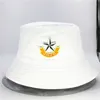 Cloches ldslyjr Beş yıldız nakış pamuk kovası şapka balıkçı açık havada seyahat güneş şapkaları erkek ve kadınlar için 871