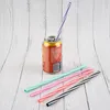 255mm 9Colors Silicone Spiral Stripe Straw Fashion Färgglada raka rör Mjölkdrycker Stråer Återanvändbart drickverktyg Baby Feeding M10651428957