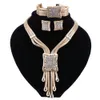 Dubai Bridal Jewelry Sets for Women Gold Necklace Earrings Set Fashion Charm African Wedding Nigeria Jewelry Sets