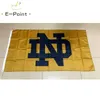 NCAA 노트르담 파이팅 아일랜드 국기 3 * 5ft (90cm * 150cm) 폴리 에스테르 깃발 배너 장식 비행 집 정원 깃발 축제 선물