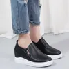 Vente chaude-Femmes Casual Sneakers Wedges Femmes Chaussures Baskets Hauteur Augmentant