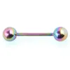 316L Rostfritt stål Barbell Labret Ring Ear Nail Rings Tongue Nipple Bar Ring Barbell Örhängen Body Piercing