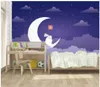 Foto personalizado mural papel de parede 3d murais céu estrelado bonito Fantasia céu estrelado sala TV fundo papel de parede decoração