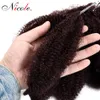 Nicole Sentetik 8 inç Afro Kinky Marly Örgüler Tığ işi Saç Uzantıları 14 Rootspc Yüksek Sıcaklık Fiber Marley Braid 1378708