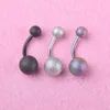 Ny ankomst Mycket Polerat Titanium Body Piercing Navel Belly Button Ringar Gratis frakt