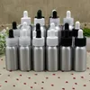 30ML 50ML 100ML الألومنيوم e السائل الكاشف زجاجات ماصة العين بالقطارة الروائح الزيوت العطرية زجاجات