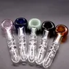 Colorful Spoon Glass Smoking Pipes Hookah Tobacco Colored Mini Small Hand Pipes For Oil Burner Dab