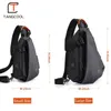 TangCool Multifunkcyjna moda mężczyźni Crossbody Torby USB Pakiet ładujący Krótki Wycieczka Messengers torba wodoodporna torba na ramię M305R