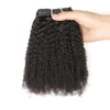Malezya İnsan Saç Afro Kinky Kıvırcık Klipsi 8-24 inç Doğal Renk Yirubeauty Klipsler 120g Remy Saç 8 Parça/Set