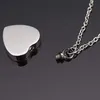 Moon Festival Cremation Ashes Urn Pendant Rabbit Heart rostfritt stålhalsband för husdjur Human Memorial Jewelry206o