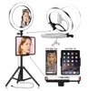 LED -Ringlicht mit iPad -Mikrofonhalter -Schreibtisch Kit Selfie Blitzbeleuchtung Vlogging -Kamera f￼r Live -Stream mit Tripod Stand5636688