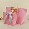 Regali di carta Pacchi con maniglie Pure Color 10 colori di vestiti scarpe Jewelry Shopping Gift Bag Wrap riciclati e riciclabili per il confezionamento di 21 * 7 * 17cm 1 42jy E1