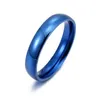 Stainless Steel Blank Ring Gold blue Simple Band Rings finger women mens Ring Fashion jewelry Will and Sandy gift