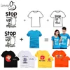 Maglietta da uomo in cotone Lanmaocat Testo personalizzato T-shirt personalizzate Stampa personalizzata Logo Camicie da uomo Logo manica stampato Spedizione gratuita Y19060601