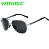 Luksusowa Veithdia Yurta UV400 GAFAS DE PILOTO GAFAS SOL Polarizadas Los Hombresde Sol Diseno LogotiPo de la Marca de Conduccion