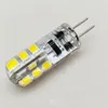 SMD 3014 G4 110V 4W 5W 6W LED Corn Crystal Lamp Light DC 12V / AC 220V LED-lampa ljuskrona 24LED 32LED 48led 6LEDS
