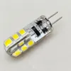 SMD 3014 G4 110V 4W 5W 6W LEDコーンクリスタルランプライトDC 12V / AC 220V LED電球シャンデリア24LED 32LED 48LED 64LEDS