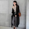 Fashion-Women Long Maxi Sweater Cardigans 2018 سميكة الكشمير متماسكة صداري مفتوحة غرزة المتضخم محبوك سترة معطف طويل