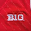 2020 New Ohio State Buckeyes College Basketball Jersey NCAA 0 Russell Blanc Rouge Toutes les hommes cousu et broderie