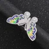 Coloré Belle Noble Cuivre Broche Coloré Papillon Or Argent Peut Choisir Sac À Dos Robe Bijoux Meilleur Cadeau De Haute Qualité