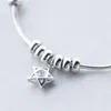 Мода - S925 Стерлинговые серебряные браслеты Пятиконечные звезды Стиплины для женщин Горячие моды бесплатно