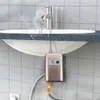 220V 3.8KW LCD Electric Tankless Instant Hot Water Heater for Bathroom Kitchen Sink Faucet - Gold 110V US Plug