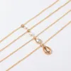 Layered Necklaces for Women Multilayer Long Chain Necklace Shell Pearl Pendant Gold Necklace Choker for Girls