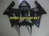 사출 금형 KAWASAKI NINJA ZX 6R 600CC 03 04 ZX6R 636 2003 2004 모든 무광 검은 색 페어링 ZX47 세트