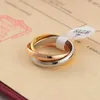 Bijoux de conception de luxe Ring à trois anneaux pour hommes Femmes Couple Fashion Fashion Simple Style Rings avec trois couleurs Rose Gold Anneaux