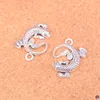 35pcs Charms gecko jaszczurka antyczne srebrne wisiorki Wykonanie ręcznie wykonanego tybetańskiego srebrnego biżuterii 31*24 mm