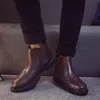 Stivaletti brogue neri Scarpe da uomo Stivaletti Calzature da uomo Stivali in pelle artificiale per uomo Scarpe autunnali