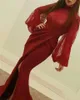 Vestido السعودي العربي دبي الأنيق الحمراء سهرة الفستان