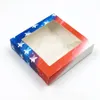 3D Mink pestañas del paquete cajas de la bandera americana Impreso Plaza pestañas falsas embalajes vacíos caja de pestañas pestañas Caso Caja 10styles RRA3054