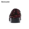 Batzuzhi Personality Men Shoes日本のタイプファッションフォーマルレザードレスシューズ男性Zapatos de Hambre Party Footwear、Pluzサイズ