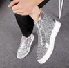 Best-selling Hot Diamond Sneaker Sier the Men and Women's Pointed Fashion Casual Design Loafers.38-44 X24men's Shoes 715 Wo's