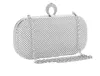 50pcs Women Evening Clutch Bag Gorgeous Diamonds Crystal Beading Bridal Wedding Party Bags CrossBody Handbags