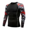 Men039s Sport Lange Mouw Fit Compressie Panty Gym Trainning Shirts Compressie Basislaag Shirt UV Sun19020528