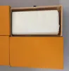 2021 Mode Vrouwen Clutch Portemonnee Pu Lederen Portemonnee Enkele Rits Portefeuilles Dame Dames Lange Klassieke Portemonnee Met Oranje Doos kaart 60017