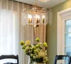 American Modern Glass E14 LED Chandelier Lighting Gold Living Room Restaurant Pendant Lamps Luminaire Hanglamps Kitchen Fixtures MYY