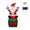 Inflatable Santa Claus Christmas Decoration Outdoors Ornaments Xmas New Year Party Home Garden Yard 1.8M Santa Xmas Decoration EU US Plug