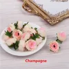 10lot flores artificiais cabeças rosa broto para decorações de casamento festa de natal seda flores 14 co