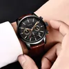 سبورت مشاهدة الرجال الجلود ليج جديدة رجال الساعات أعلى ساعة مقاومة للماء Quartz Wristwatch Relogio مع صندوق