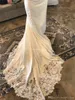 Estilo country elegante Lace Mermaid Wedding Dresses Querida Applique Tribunal de casamento vestido de trem de vestidos de noiva Vestido de noiva Robe