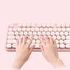 2020 Trådlöst tangentbord Mouse Färg Rundlock Tangentbord Kontor Skrivbord Tangentbord och Mus Set DHL Gratis