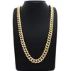 Nuovo Miami Cuban Link Curb Chain Box Lock 14K Gold Placed 30 Necklace289c