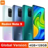 Versión global Xiaomi Redmi Note 9 4GB 128GB Smartphone Helio G85 Octa Core 48MP Cámara trasera cuádruple 6.53 "Dotdisplay 5020mAh