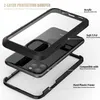 For ip 11 pro max case transparent heavy duty phone case shock absorption crystal clear case For iP 12 pro xs xr 7 8 Plus no clip opp bag