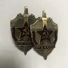 10 PCS Helt nya Ryssland KGB Sovjet State Security Committee Badge Russian Emblem 53 MM Shpping Medal Army Badge2033