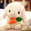 Kawaii lapin en peluche gros lapin poupée doux blanc lapin oreiller poupées pour fille cadeau d'anniversaire décoration DY506405097518